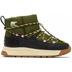 Sorel Wasserfeste Winter Stiefel zum Reinschlüpfen Whitney III Slip-On WP W Utility Green Black für Damen Größe 37,5 Khaki