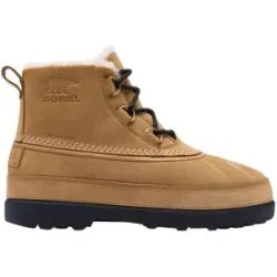 Sorel Warme und wasserdichte Stiefel Ambler Fireside Chukka WP Caribou Buff Black für Herren aus Leder Größe 48 Braun