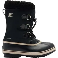 Sorel Warme und wasserdichte Après-Ski-Stiefel Big Kids Yoot Pac Nylon WP Black Black  Kindergröße 35 schwarz