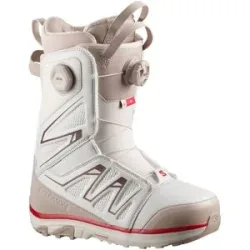 Salomon Snowboard-Boots Ivy BOA SJ BOA Almond Milk/White Pepper/Haute Red für Damen Größe 38,5 Weiß