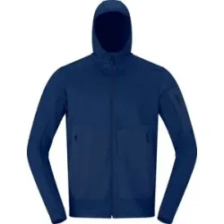 Norrona Isolierender und atmungsaktiver Fleece Falketind Warm2 Stretch Hood M'S Indigo Night für Herren Größe S Navy blau