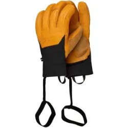 Norrona Wasserdichte Handschuhe aus GORE-TEX&reg; Lofoten Gore-Tex Thermo100 Short Gloves Kangaroo für Herren aus Leder Größe M Orange