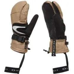Oakley Warme, wasserfeste 3-Finger Fäustlinge Timberline 3-Finger Pebble für Herren aus Leder Größe M Beige
