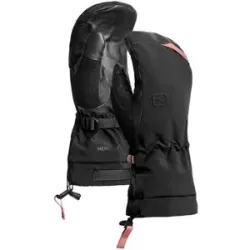 Ortovox Moufles de ski en cuir Merino Freeride Mitten W Black Raven für Damen aus Wolle Größe S schwarz