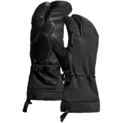 Ortovox Moufles de ski en laine de mérinos Merino Freeride 3 Finger Glove M Black Raven für Herren aus Wolle Größe M schwarz