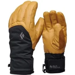 Black Diamond Freeride Handschuhe aus PrimaLoft® und aus GORE-TEX Legend Gloves Beeswax Black für Herren aus Leder Größe XL Gelb