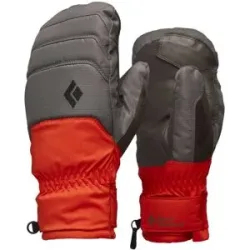 Black Diamond Fäustlinge für Ski aus PrimaLoft® und aus GORE-TEX Mission Mx Mitts Walnut Octane für Herren aus Leder Größe XL Grau