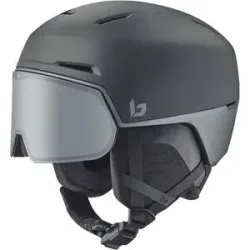 Bollé Skihelm mit integriertem Visier X-Fusion Black Steel Matte für Herren Größe 52-55 cm Grau
