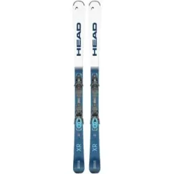 Head Ski Set inkl. Bdg. Freizeit-Skier Wc Rebels Xr + Pr 10 Gw Promo  Größe 163 cm Weiß,Blau