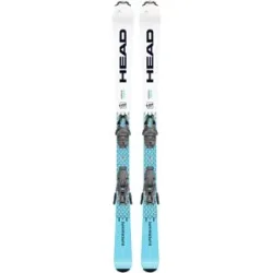 Head Ski Set inkl. Bdg. Pistenski Supershape Team Easy + JRS 7.5 GW CA 2027  Kindergröße 147 cm Blau