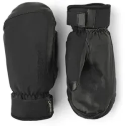 Hestra Fäustlinge aus Leder GORE-TEX wasserfest Mitt Alpine Short Gtx Black für Herren aus Leder Größe 10 schwarz