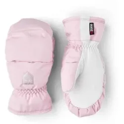 Hestra Ski-Fäustlinge aus Leder und Primaloft Foss Jr. Mitt Pink  aus Leder Kindergröße 6 Rosa
