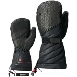 Lenz Beheizbare Fausthandschuhe aus Primaloft® Heat Glove 6.0 Finger Cap Mittens Women Noir für Damen Größe L schwarz