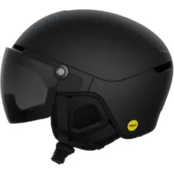 POC Skihelm mit integriertem Visier Obex Visor Uranium Black Matt/Clarity Universal/Sunny/Grey für Herren Größe 51-54 cm schwarz