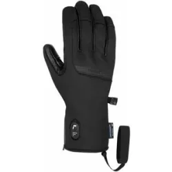 Reusch Wasserfeste Skihandschuhe mit Heizsystem  Heat Essence R-TEX® XT Black für Herren aus Leder Größe 10 schwarz