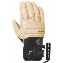 Reusch Warme Skihandschuhe  Marco Odermatt Tan/Black für Herren aus Softshell Größe 8 Beige