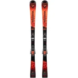 Rossignol Ski Set inkl. Bdg. Pistenskiset Hero Multievent Nx 7 Gw Lifter Black Hot Red 2025  aus Wolle Kindergröße 141 cm Rot