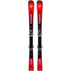 Rossignol Ski Set inkl. Bdg. Pistenski Hero Athlete SL Pro 128-149 + NX7 2027  aus Holz Kindergröße 142 cm Rot