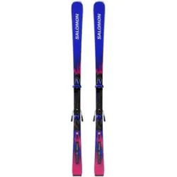 Salomon Ski Set inkl. Bdg. Skis de piste Equipe GS 10 + MI12 GW 2027  aus Holz Größe 180 cm Blau