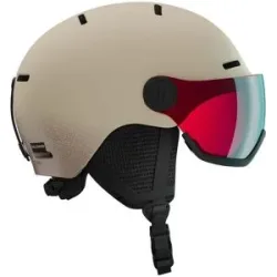 Salomon Casque de ski/snowboard Orka Visor Rainy Day  Kindergröße 49-53 cm Beige