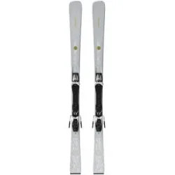 Salomon Ski Set inkl. Bdg. Skis de piste S/Max N°10 + M10 GW L80 W 2027 für Damen aus Holz Größe 155 cm Grau