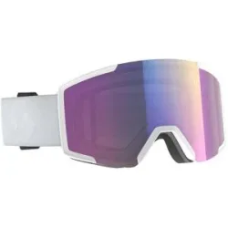 Scott Skibrille Shield Mineral White AMP Teal Chrome S2  Weiß