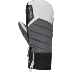 Snowlife Fäustlinge aus PrimaLoft® Gold Unity DT Mitten Grey/White/Black für Damen aus Leder Größe M Grau