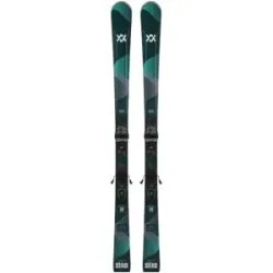 Völkl Ski Set inkl. Bdg. Pistenski Shine 76 + Vmot 10 W 2026 für Damen aus Wolle Größe 161 cm Grün