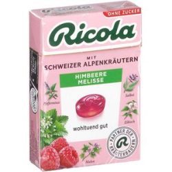 Ricola Himbeere Melisse Bonbons ohne Zucker Box