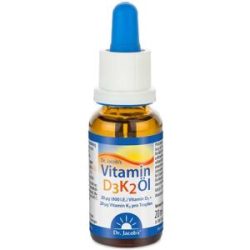 Dr. Jacob's Vitamin D3K2 Öl 800 IE/20 mcg D3+K2 640 Tropfen
