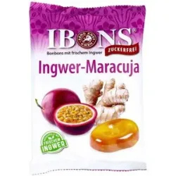 Ibons Ingwer Maracuja ohne Zucker Tüte Lutschbonbons