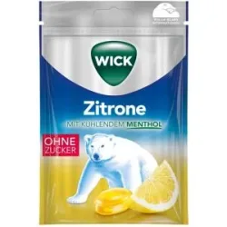 Wick Zitrone & nat.Menthol Bonb.o.Zucker Beutel