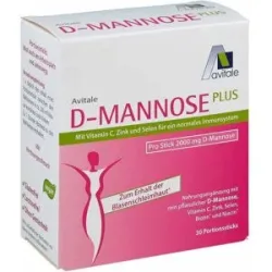Avitale D-Mannose Plus 2000 mg mit Vitamine und Mineralstoffe Sticks