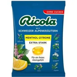 Ricola ohne Zucker Menthol-Zitrone Extra Stark Bonbons