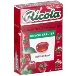 Ricola Kirsche Kräuter Bonbons ohne Zucker Box