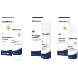 Dermasence Vitop Forte Creme+Polaneth Shampoo+Mycolex Schaum