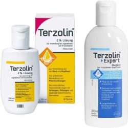 Terzolin Lösung 2% + Expert Shampoo bei trockener Kopfhaut