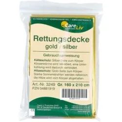 Rettungsdecke gold/silber 160x210 cm