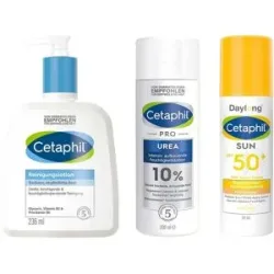 Cetaphil Pflegeset mit 10?% Urea: Reinigung & UV-Schutz