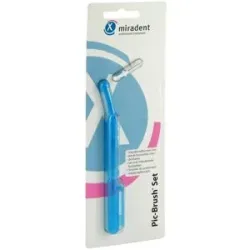 Miradent Interdentalbürsten Pic-Brush Set blau transparent