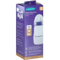 Lansinoh Naturalwave Babyflasche 240ml & Sauger M