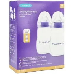 Lansinoh Naturalwave Babyflaschen 240ml & Sauger M