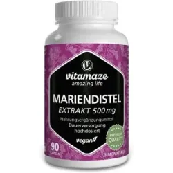 Vitamaze Mariendistel 500 mg Extrakt hochdosiert vegan Kapseln