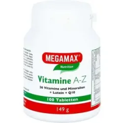 Megamax Vitamine A-z+q10+lutein Tabletten