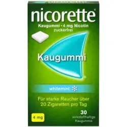 Nicorette 4mg Nikotinkaugummi whitemint zur Rauchentwöhnung