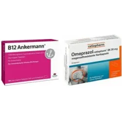 B12 Ankermann überzogene Tabletten + Omeprazol-ratiopharm Sk 20