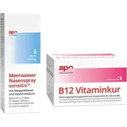 apodiscounter Schmuddelwetter Sparset - befeuchtendes Nasenspray + Vitamin B12