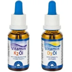 Dr. Jacob's Vitamin D3 Öl + Dr. Jacob's Vitamin K2 Öl