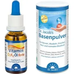 Dr. Jacob's Vit. D3 K2 Öl forte + Dr. Jacob's Basenpulver