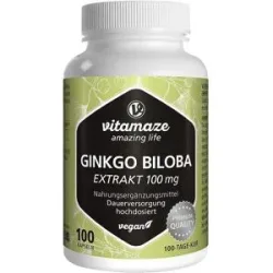 Vitamaze Ginkgo Biloba 100 mg hochdosiert vegan Kapseln